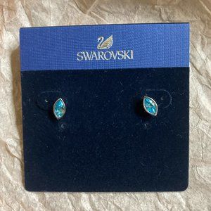 New Platinum Rhodium Plated Swarovski Teal